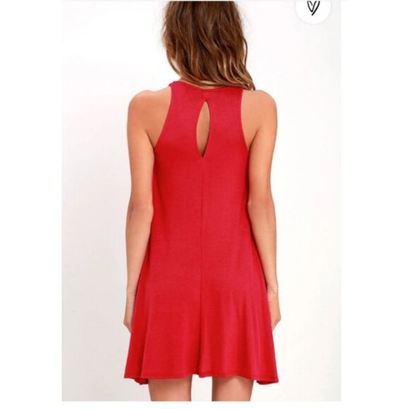 Lulus Tupelo Honey Berry Red Dress Size Small - Picture 6 of 7